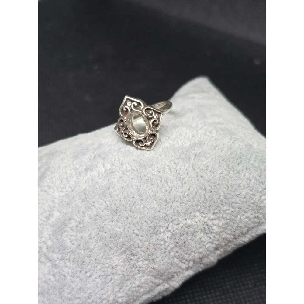 VTG Brighton Sterling Silver Filigree Scroll Ring Size 6 Boho Ornate Oval